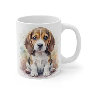 Cute Beagle Coffee Mug 11 oz - great gift for dog moms and dads