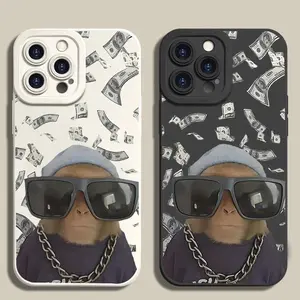 Cool Monkey Pattern Phone Case, TPU Soft Silicone,Fully Protected and Shockproof Suitable for IPhone 17 16 15 Pro Max 14 Plus 13 12 11