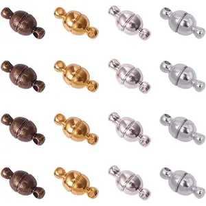 100 Sets Brass  Clasps Mixed Color Round  Converter  Clasps Buckle Ball for Bracelet Necklace  DIY Making