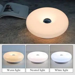 Modern Orange Donut Lamp, Plug-in Bedside Lamp & Wall Sconce, Mid-Century Modern Wall Mount Light, Creative Orange Ambient Light for Living Room Reading Room Hallway