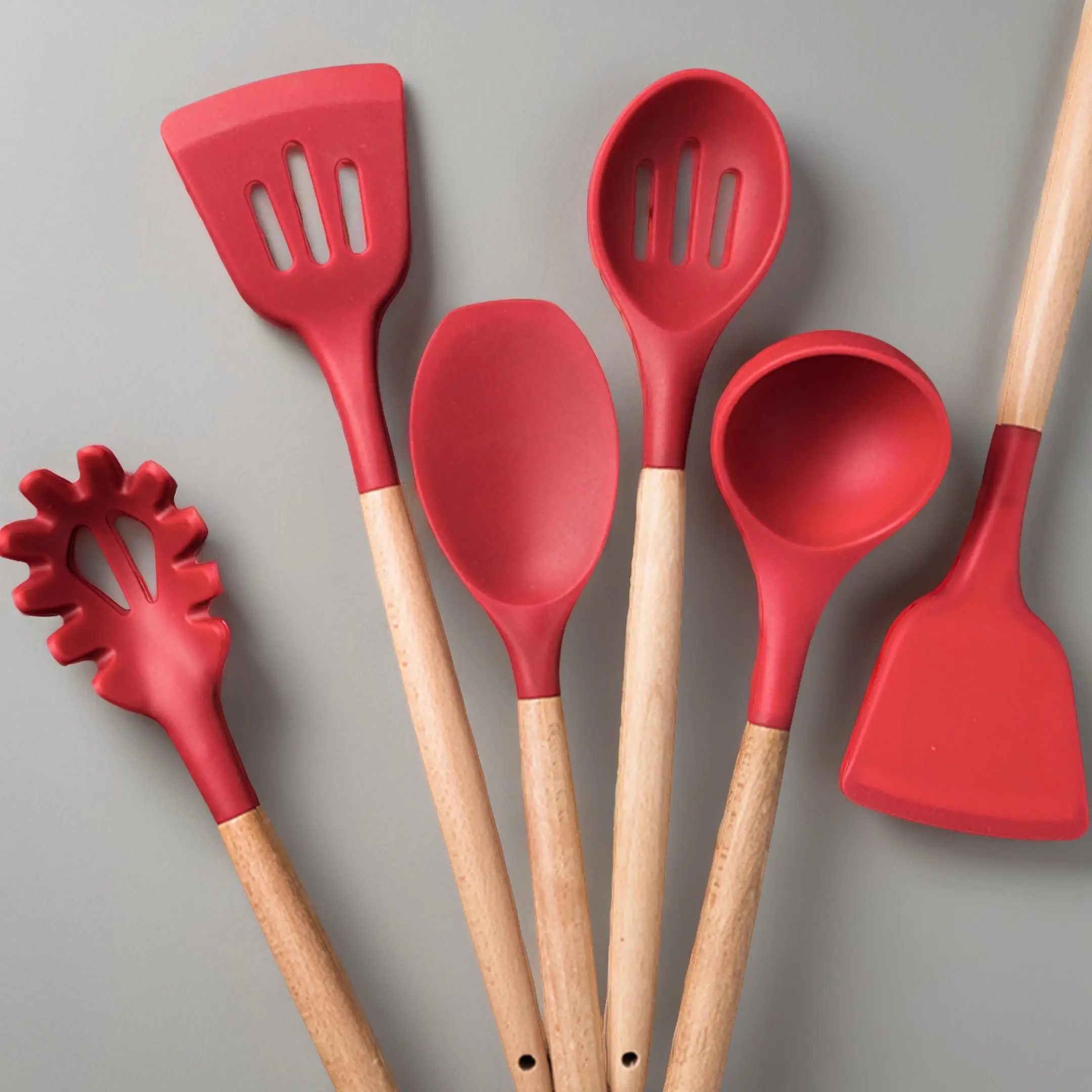 Kitchen Accessories Cooking Utensil Set, 12pcs Silicone Kitchen Utensil Set, Kitchen Cooking Utensils Set with Utensil Holder, Cooking Tool, Summer fo