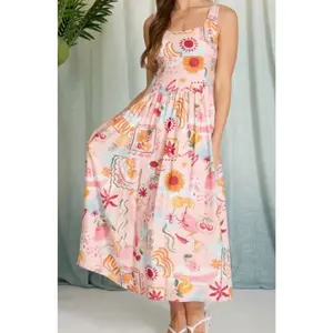 Summer Print Midi Sundress
