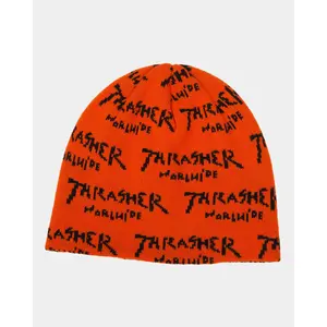 Thrasher Magazine Beanie Worlwide Skully Orange