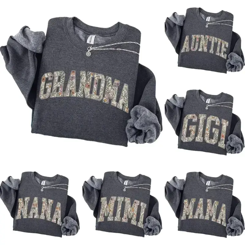 Personalized Mama Sweatshirt, Custom Grandma Sweatshirt, Floral Nana Sweatshirt, Grammy Gigi Mimi Nanny Granny Sweatshirt, Mother’s Day Gift, Grandma Gift