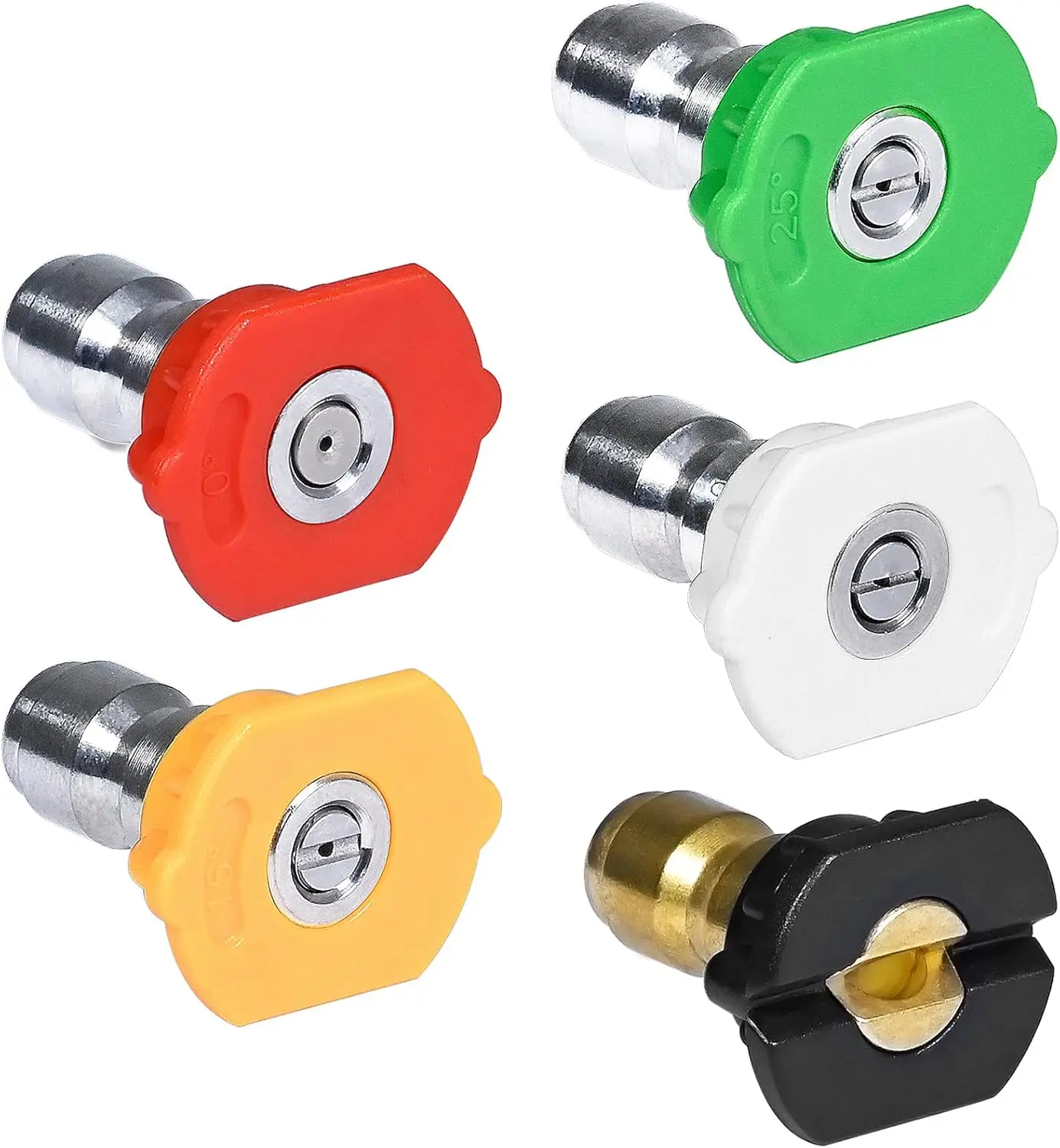5pcs Pressure Washer Spray Tips Nozzles High Power Kit Quick Connect 1/4" Set
