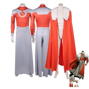 2026 Fancy Invincible Thragg Cosplay Costume Jumpsuit Cloak Performance Disguise Outfit Adult Role-playing Halloween Carnival