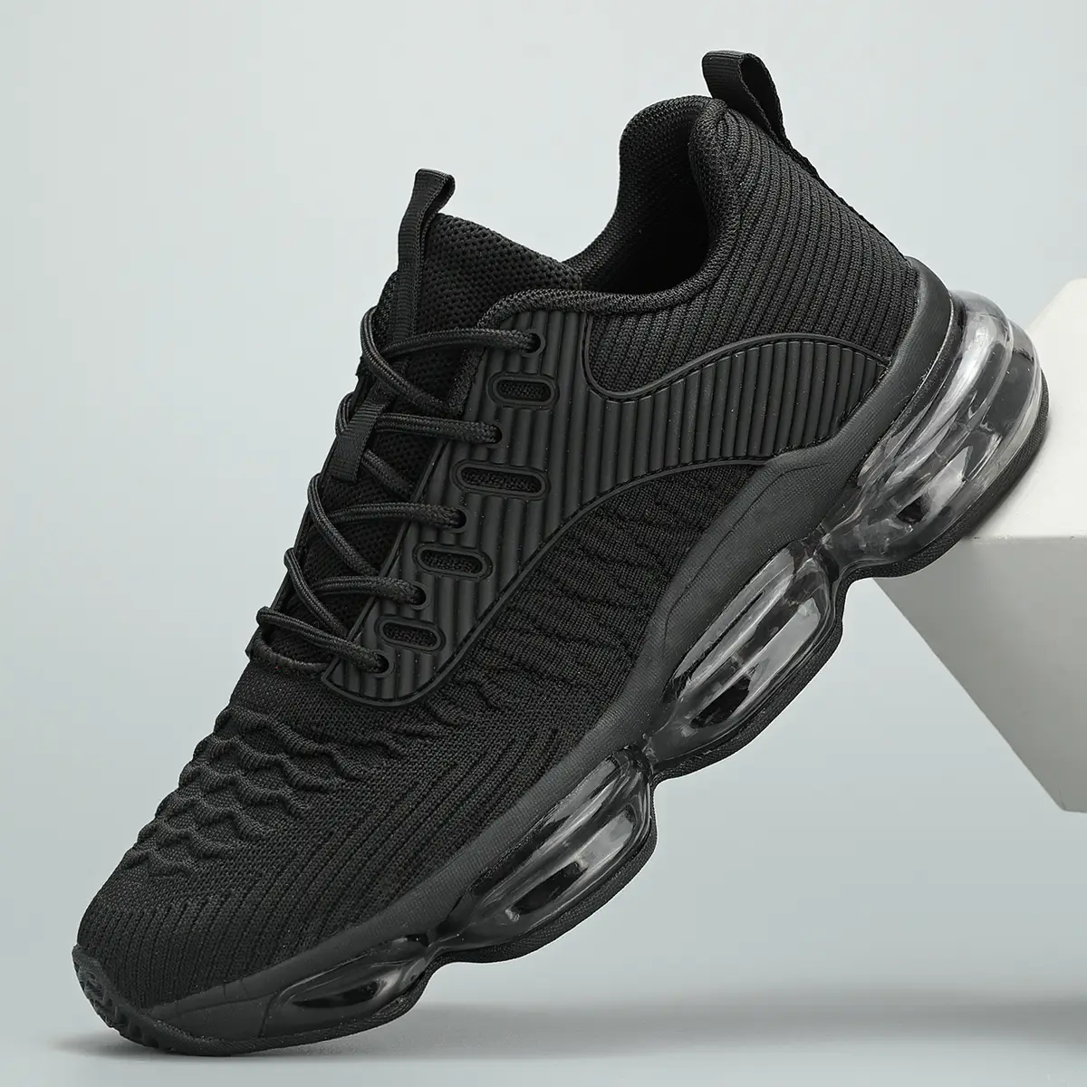 Women's Sporty Solid RoundToe Laces Trainers, Fashionable Lace UpFront Mesh Breathable Comfortable Sports Air Running Shoes Sporty Lightweight Breatha