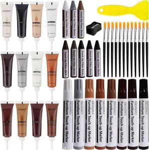 SEISSO Wood Scratch Repair Kit - Set of 42 Wood Filler Putty for Scratches Furniture Markers Touch Up Vinyl Floor Repair Kit - Restore a Finish, Cover Hardwood Scratches, Cracks, Hole, Table, Door