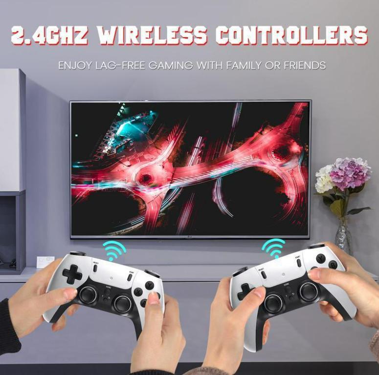 2026 Upgrade Retro Game Stick, 128 GB, with Massive Built-in Classic Video Games, Retro Gaming Console with Multiple Emulators, Plug & Play for TV Video Gaming Stick HDMI Output with Dual 2.4G Controllers Perfect Gift