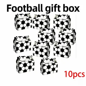 10-Piece Football-Themed Party Favor Boxes, Perfect for Birthdays, Anniversaries, Weddings & More, Ideal Candy & Snack Containers