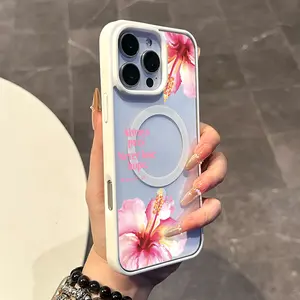 Magnetic Compatible Case for iPhone 17 16 E Pro Max 15 Plus 14 13 12 11 XS XR, Pastel Pray & Hope Print | Silicone, Lightweight, Aesthetic, Scratch Resistant, and Cute Protection