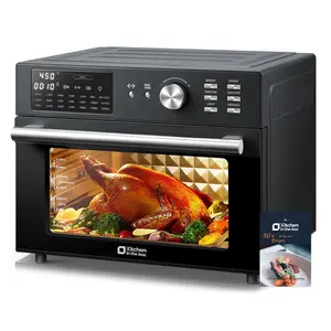 32QT Air Fryer Toaster Oven Combo, Extra Large 21-in-1 Countertop Oven, 25% Faster Cooking & 90% Less Oil, Convection Fan, Family Size Kitchen Appliance for Baking, Roasting & Toasting