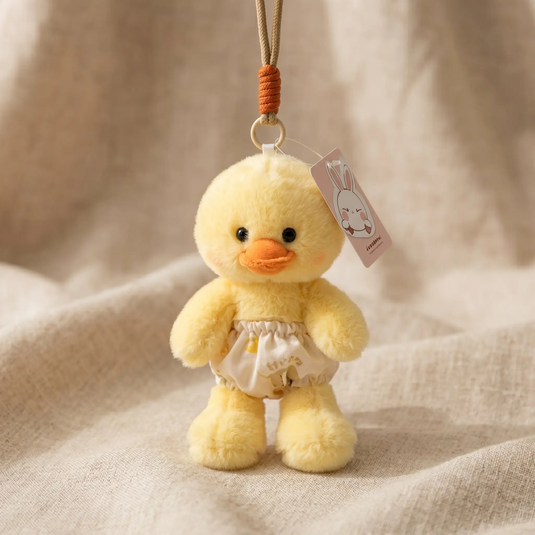 Kawaii MOC Stuffed Baby Animal Toy - 18cm/7 Inches, Sweet Scented Healing Soft Plush, 180g High-Quality Filling, Kawaii Keychain, Purse Accessory, Unisex Toy, Bestie Matching Gift, Included Strap, Keychain Kawaii