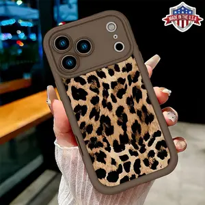 Stylish Leopard Print Aesthetic Case for iPhone 17 16 15 14 Pro Max 13 12 11 XR XS Plus Air Slim Shockproof Protective TPU Cover