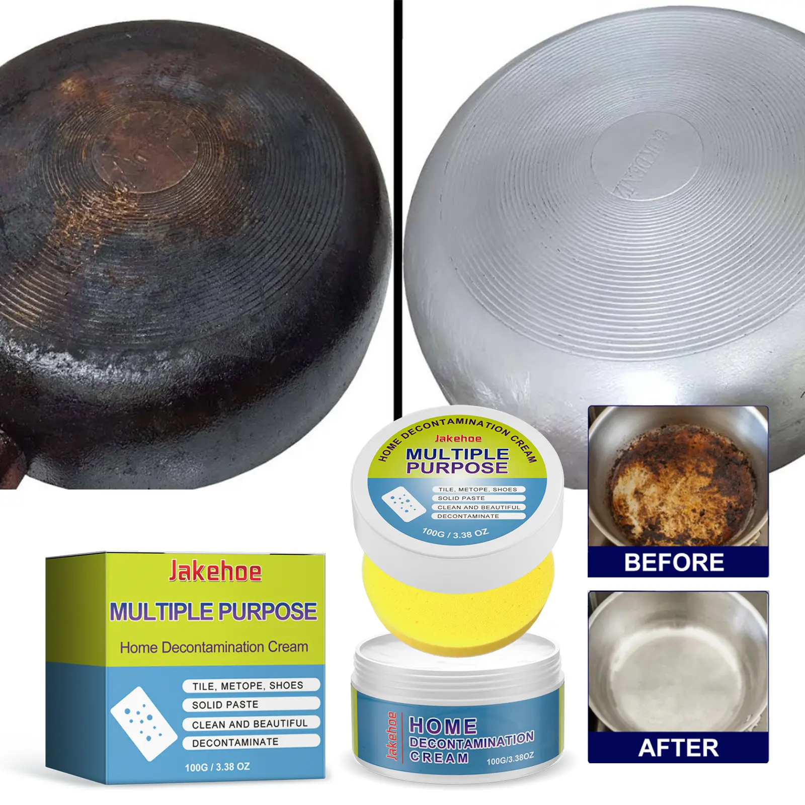 Multi-Purpose Cleaning Paste | Kitchen & Bathroom Cleaner | Removes Grease & Stains