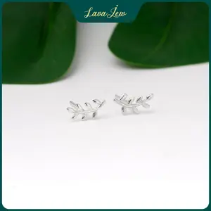 LavaJewelry Palm Branch Earrings, Dainty Earrings, Silver Jewelry, 925 Silver Earrings for Women, Girls