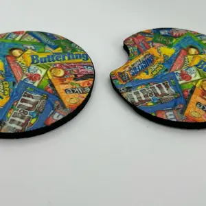 CANDY WORLD - Custom Car Cup Tumbler Sublimation Coasters