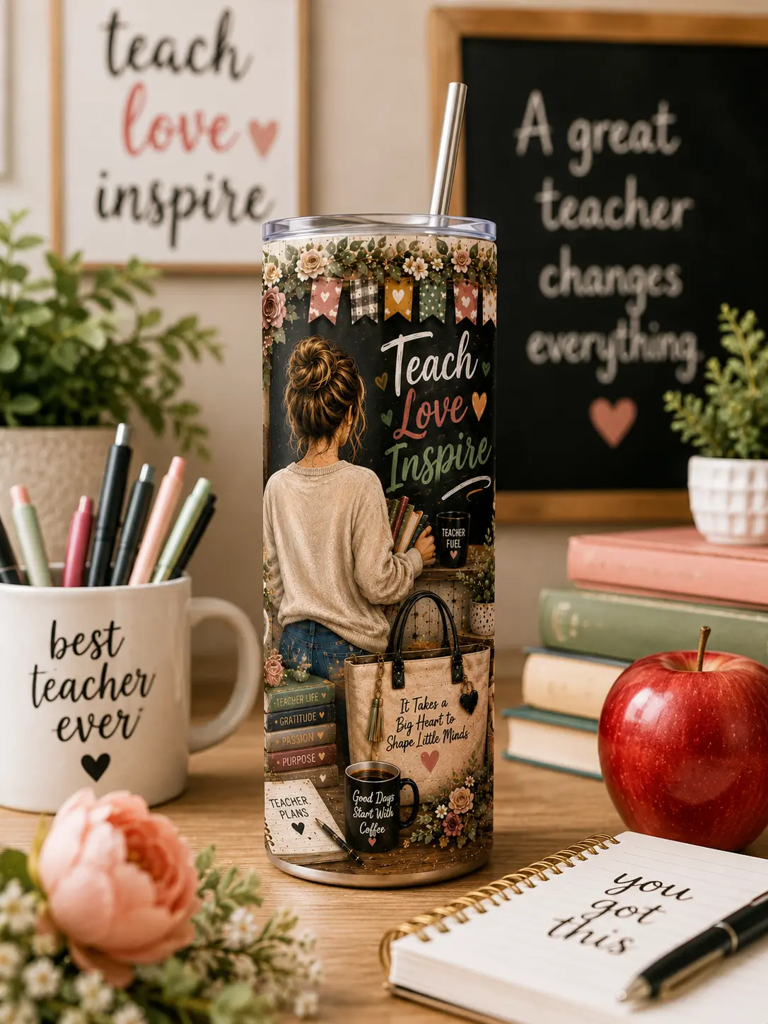 Teach Love Inspire 20oz Tumbler – Teacher Gift, Educator Tumbler & Classroom Gift life
