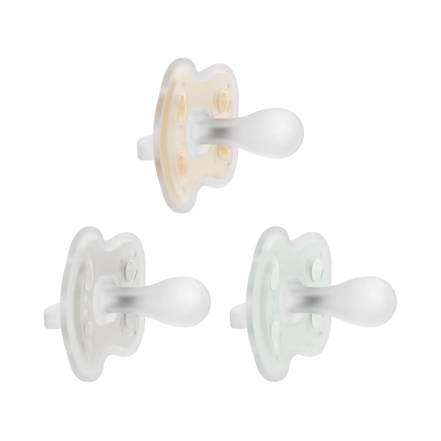 Silicone Baby Pacifiers (3-Pack) - Fully Symmetrical Soothers, 0-6m, BPA-Free, for Newborn Care Silicone Baby Pacifiers (3-Pack) - Fully Symmetrical Soothers, 0-6m, BPA-Free, for Newborn Care