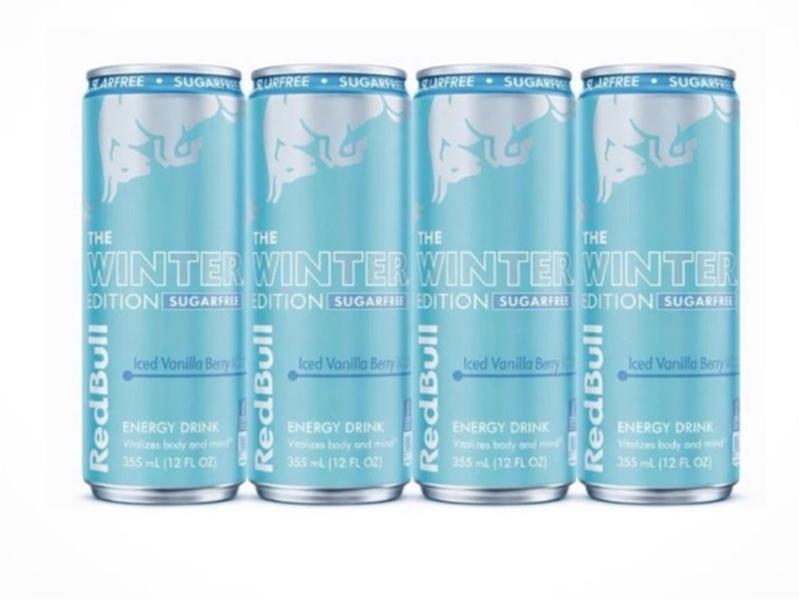 Red Bull Winter Edition Iced Vanilla Berry Energy Drink 4 Pack 12 fl oz Sugar Free Cans