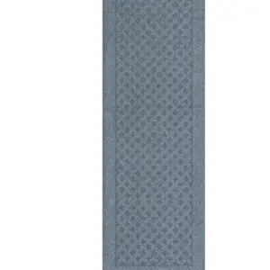 Mainstays Dylan Solid Diamond Olefin Navy Blue Indoor Runner Rug - 2'x6'