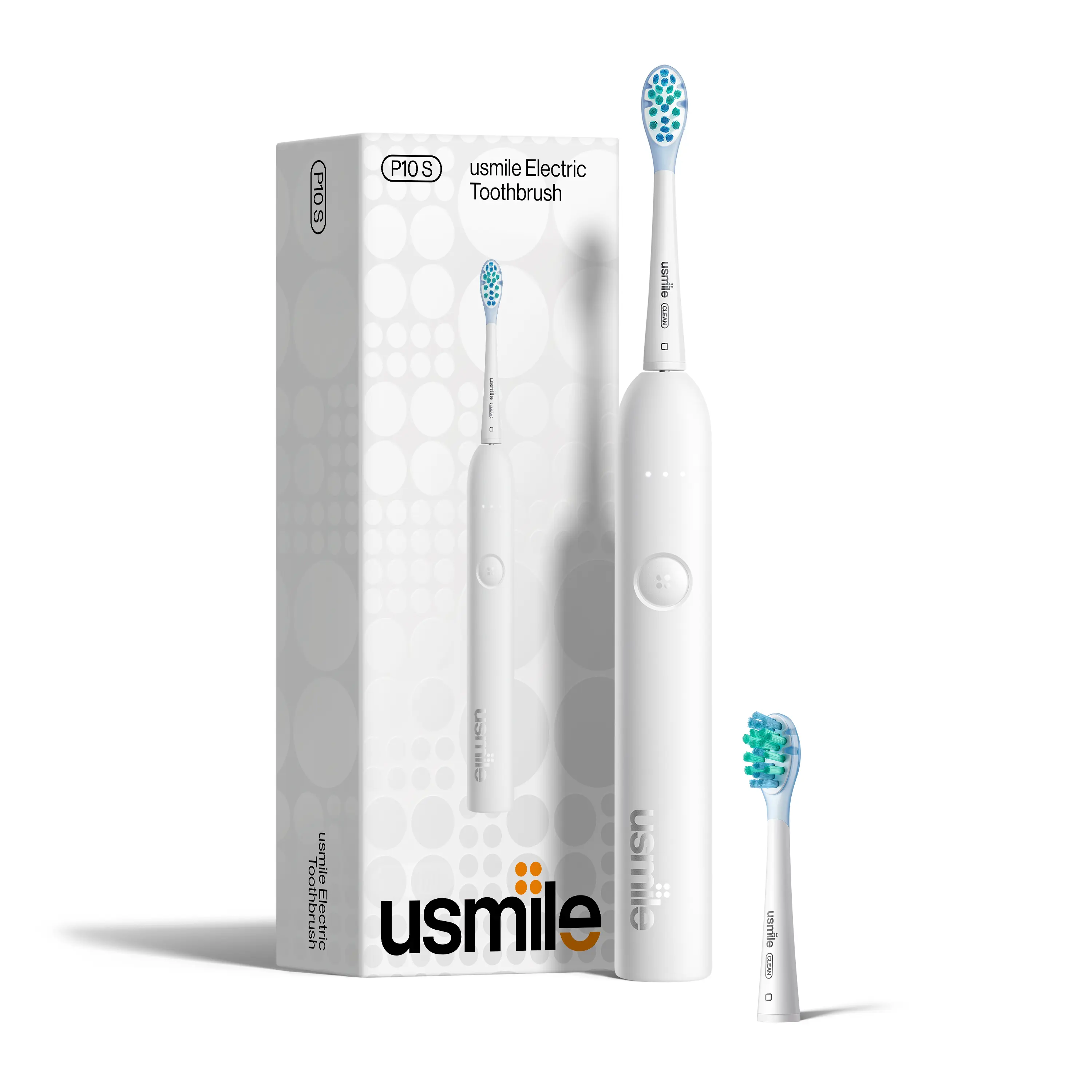 usmile Sonic Electric Toothbrush P10S Deep Clean & Whitening - Cushioned Gum-Protect Head, 3 Modes, Smart 30s Timer, 180-Day Battery, IPX8 Waterproof, USB-C Charging, Includes 2 Brush Heads