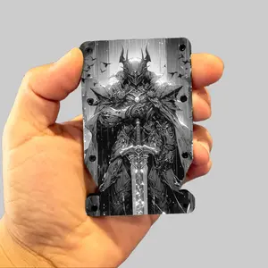 The Notch Custom Laser Engraved Minimalist RFID Blocking Wallet Anti Theft Feature Anime Video Game Inspired Money Clip