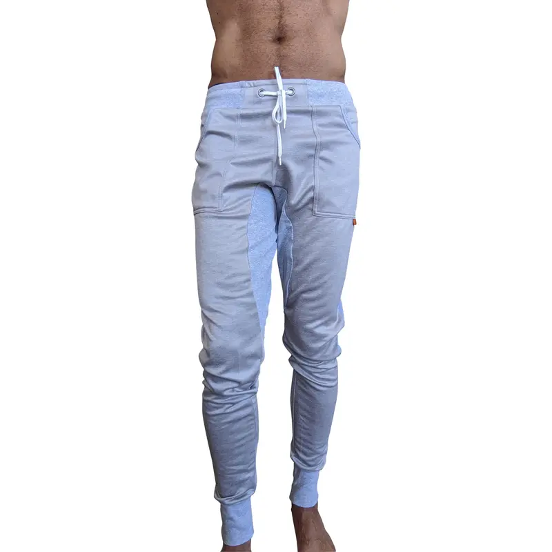 **Winter Edition** Performance-Luxe-Fleece Long Cuffed Jogger & Yoga Sweat Pants (Stainless Steel Grey)