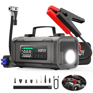 AGIFOY Car Jump Starter with Air Compressor,Battery Jumper Starter Portable Booster,2500A Battery Jump Starter Pack with 150PSI Tire Inflator