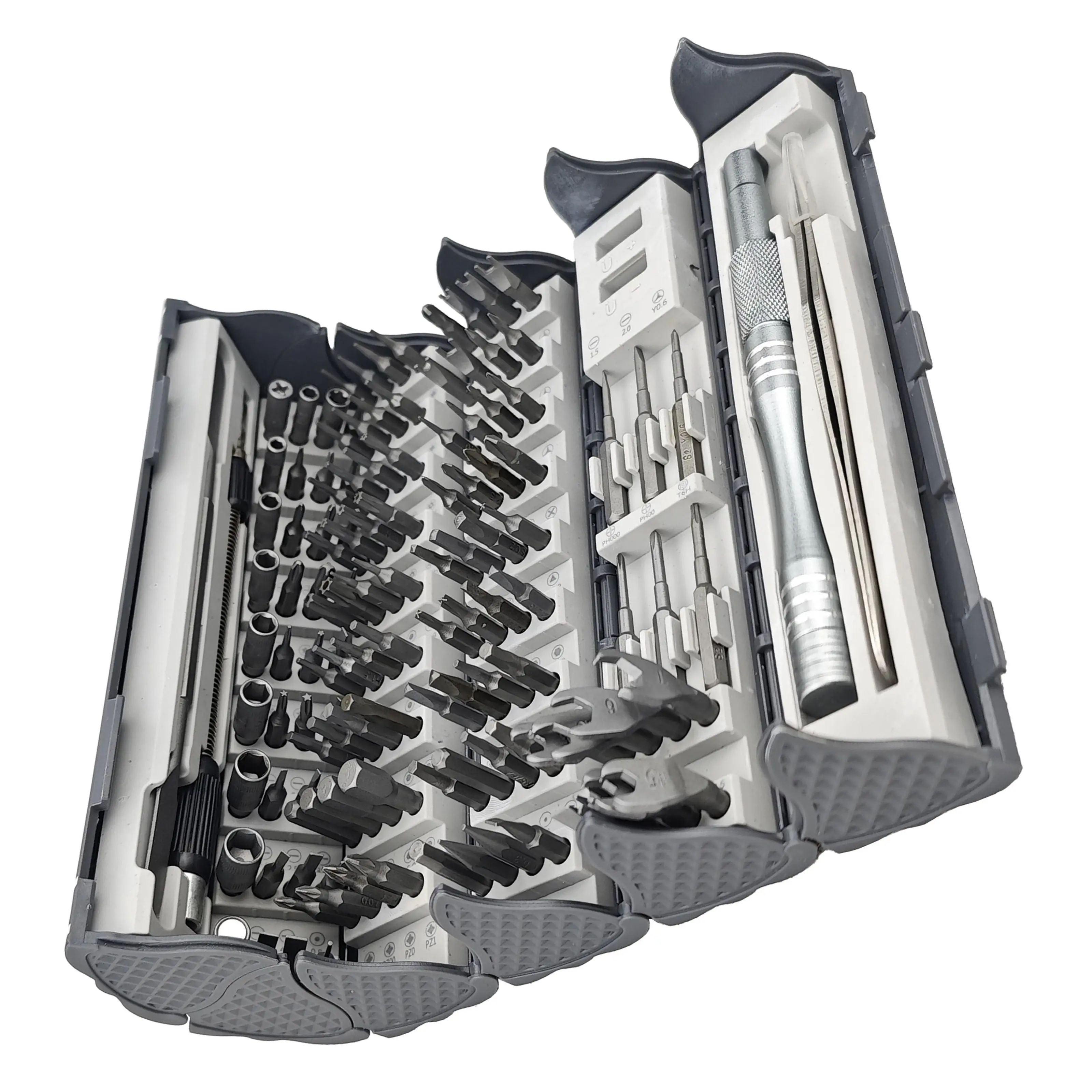 128-in-1 Precision S2 Steel Screwdriver Set - Magnetic Tips, Flexible Shaft, Reel Storage Case, Device Repair Tool for DIY Enthusiasts, Compatible with iPhones, Computers, Watches, Metal Surfaces, Inches