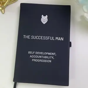 The Successful Man Journal, Self Development Accountability Progression Notebook, Leather Hardcover Goal Planner for Men, Personal Growth Habit Tracker, Daily Productivity & Success Log for Men's Self Improvement