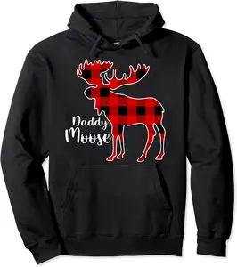 Daddy Moose Red Buffalo Plaid Matching Family Pajama Gift Pullover Hoodie - Farhadheid Shop 70B08PLT5ZF4