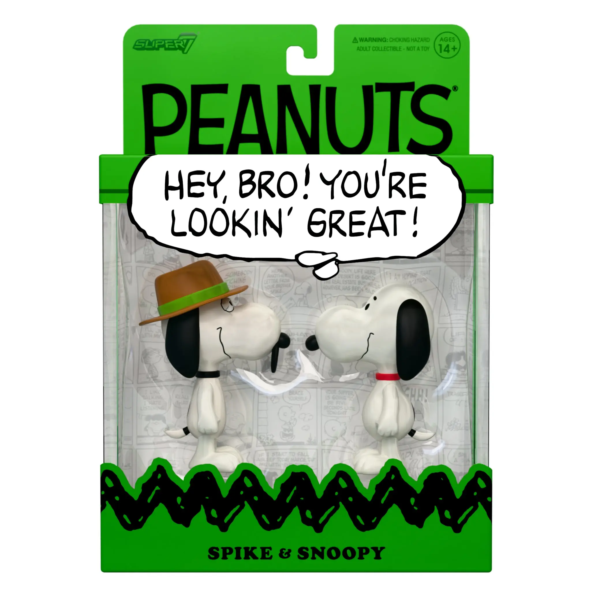 Super7 Peanuts ReAction Figures - Snoopy & Spike (2-Pack)