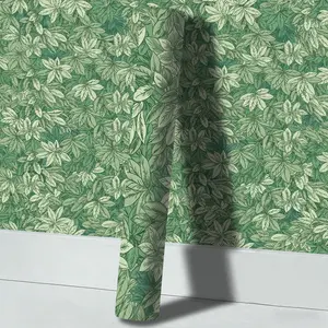 44cmX300cm Fresh Green Leaf Wall Stickers Removable Self-Adhesive Wallpaper for Living Room Bedroom Restaurant Bar Hotel Wall Renovation Decorative PVC Decals Easy to Install Waterproof Home Shop Back