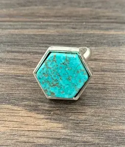 Hexa Turquoise Adjustable Ring - Durable and Lightweight Design, Perfect for Everyday Wear