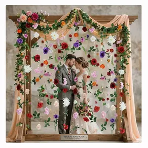 RIDDSEE 6PCS Artificial Floral Vine Garland 41.3ft Fake Flower Greenery Vines for Wedding Home Party Wall Decor