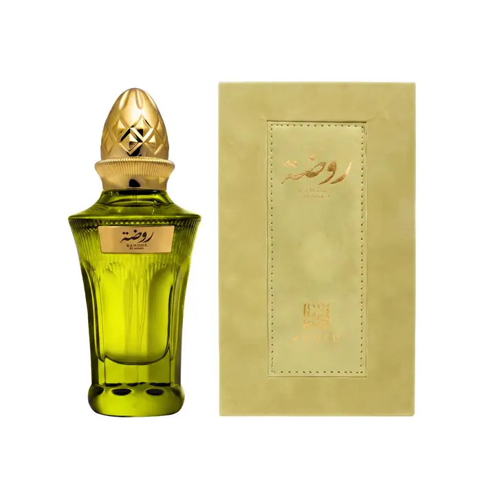 Ahmed Al Maghribi Rawdha Eau De Parfum, Unisex Oriental Woody Fragrance, A Complex Blend with Oud & Saffron, Long-Lasting Perfume Spray, 50ml (1.7 oz)