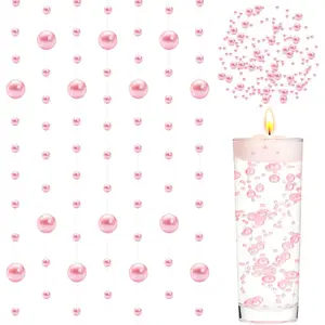 24 count Artificial  String for Floating Candle Faux  Beads String Garland Centerpiece Decoration for Vases Filler Wedding Spring Holiday Party Decor()