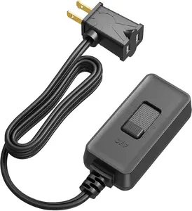 Plug in Dimmer Switch for Lamp, Table Lamp Dimmer for Dimmable LED/CFL Lights and Incandescent Bulbs, Full Range Slide Control, Extension Cord Dimmer, Black