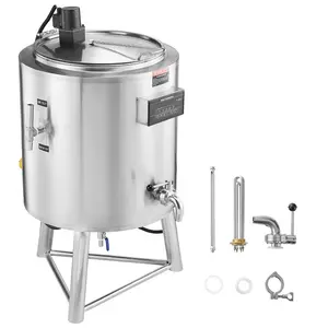 VEVOR Milk Pasteurizer 150L, Commercial Milk Pasteurization Machine, Food Grade 304 Stainless Steel, Professional Pasteurization with Time and Temperature Control, for Milk Juice Yogurt Sterilization