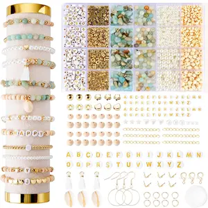1779Pcs Jewelry Making Supplies Kit Natural Stone Beads for Irregular Natural Stone with for DIY Craft Bracelet Necklace Earrings for Adults - Home Improvement.
