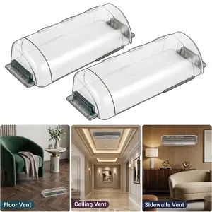 [SummerVibes] 2 Pack Air Vent Deflector, Adjustable 8.5" to 15" Vent Deflector, Vent Cover Floor Vent Covers for Sidewalls, Ceiling & Floor Registers, Air & Heat Redirector summervibes