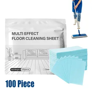 60/100/200 Count Floor Cleaning Tablets Sheets, Method Hardwood Floor Cleaner and Polish, Concentrate Mild Scent  Deodorization Maintenance For RV Wall Tiles, Hardwood, Laminate Floor ( Blue/Green)