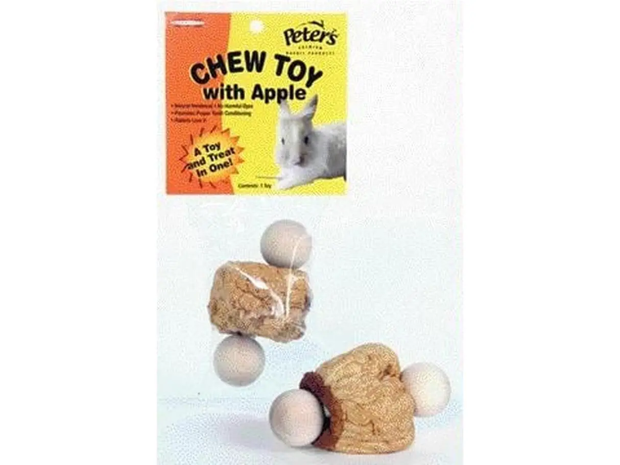 Marshall Pet Products - Toy Rabbit Chew With Apple- Natural Small - RT-526