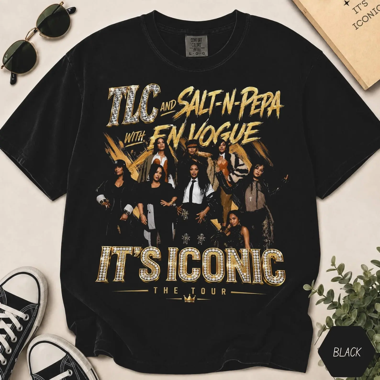 TLC Salt-N-Pepa En Vogue 90s R&B T-Shirt - It's Iconic Tour 2026 Comfort Colors Tee, Vintage Music Lover Gift