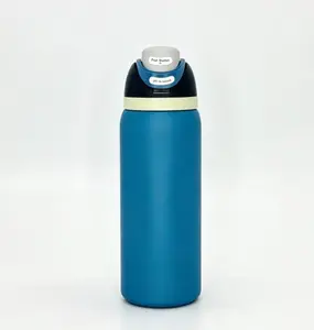 Owala 32oz FreeSip Blue Insulated Water Bottle, BPA-Free Stainless Steel Drinkware Flask, Leak-Proof Travel Tumbler, Keeps Drinks Cold 24H, Flasks Drinkware Flasks Bottled Mug Portable day gift
