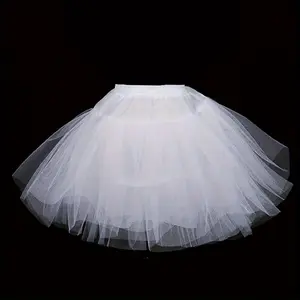 [Polyester Petticoat] White polyester petticoat with adjustable waist, girls' style |             Princess dress without hoop with petticoat support |             Perfect performance, parties and weddings