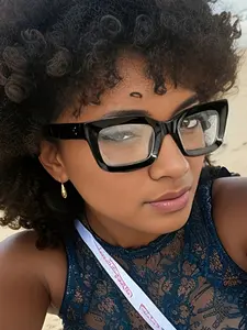 Unisex Casual Square Transparent Blue Light Blocking Glasses, Elegant, Lightweight Comfortable, Fashion Eyewear, High Quality Eyeglasses