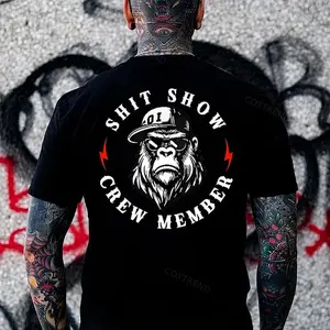 Ver.3 Shit Show Crew Member Monkey Print T-shirt, Hoodie & Sweater - Unisex Sizes S-5XL