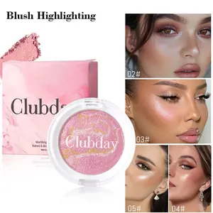 Clubday Stereo Highlight Blush Palette 3.5g - Natural Glow & Lightweight Formula for All Skin Types - Radiant Finish Makeup Cosmetic